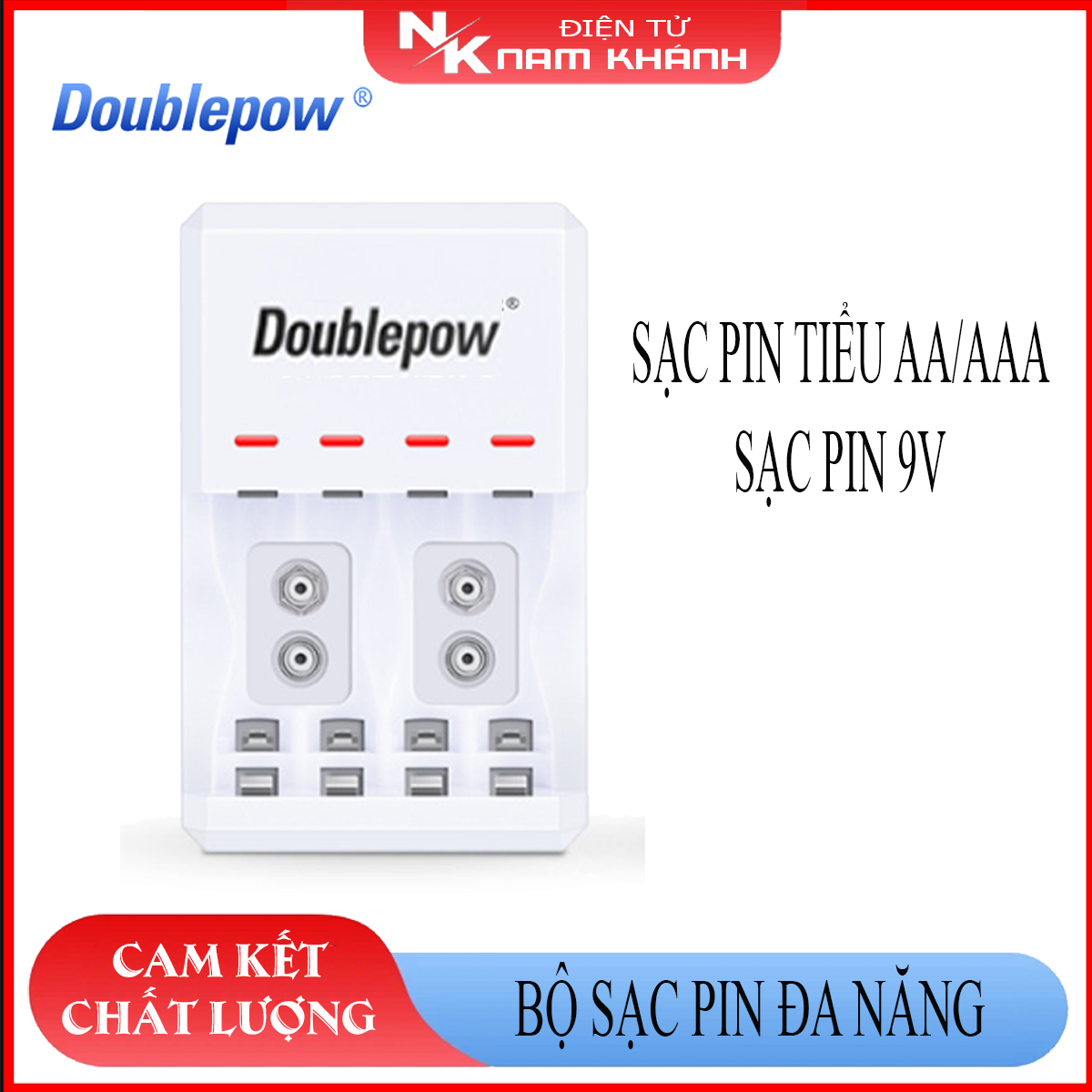 Bộ sạc pin đa năng aa/aaa pin 9v, sạc nhanh doublepow dp-d03