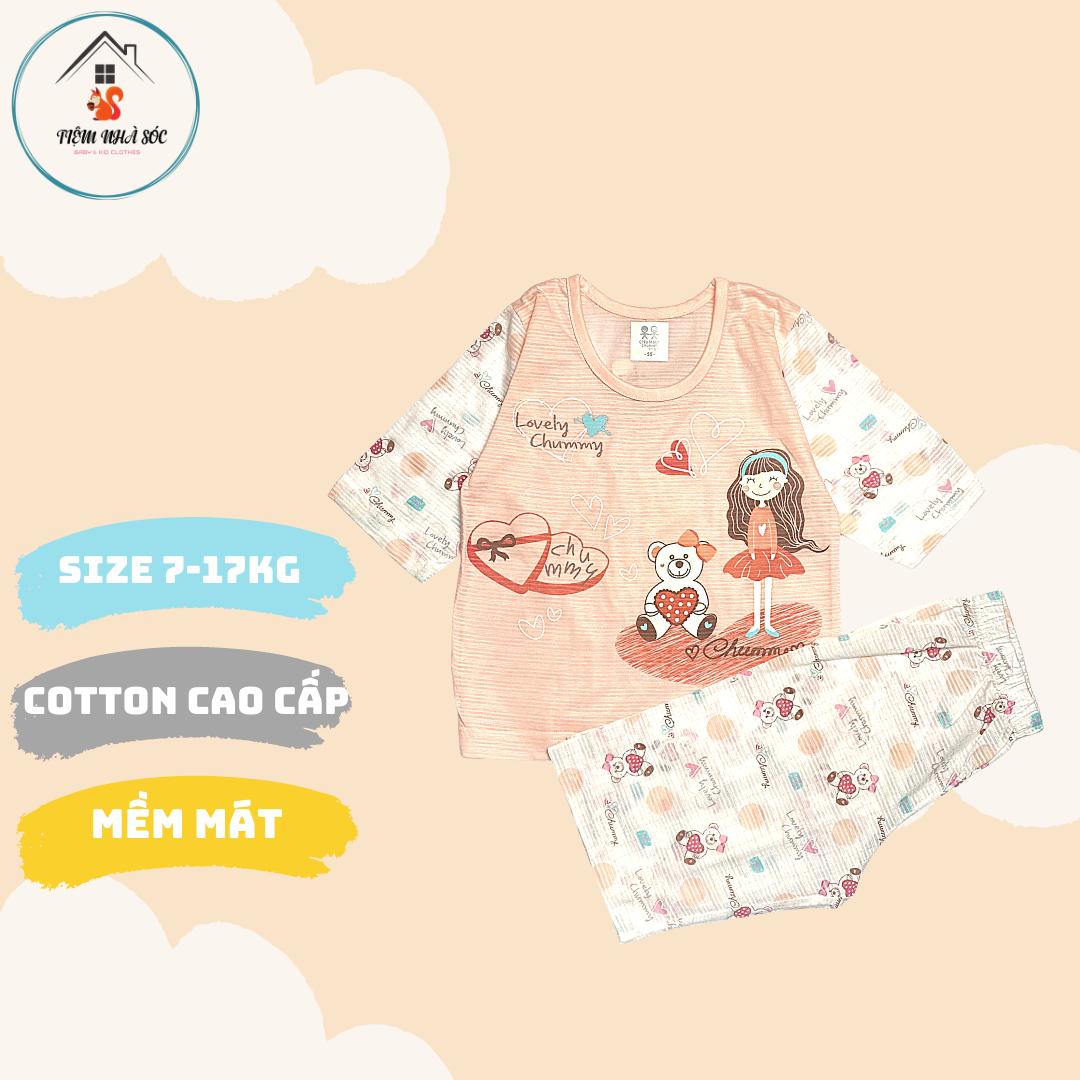 Bộ tay lỡ bé gái Chummy xuất Hàn size 100 Tiệm Nhà Sóc