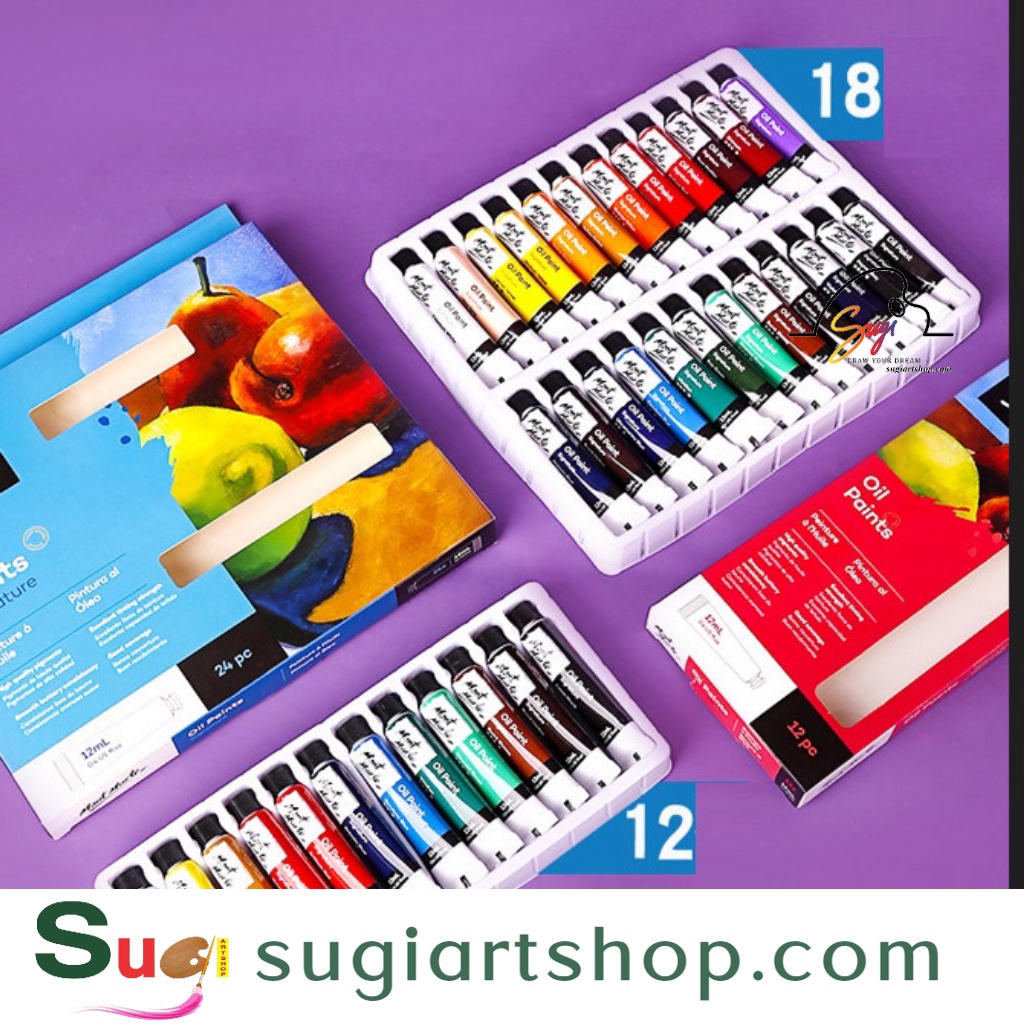 Bộ sơn dầu mont marte x 12ml - oil paints signature