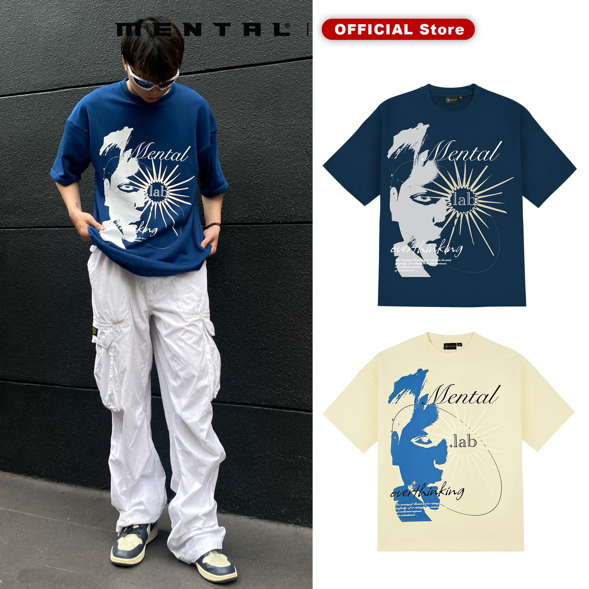 Áo thun thời trang cao cấp unisex mental ® abstrait t-shirt