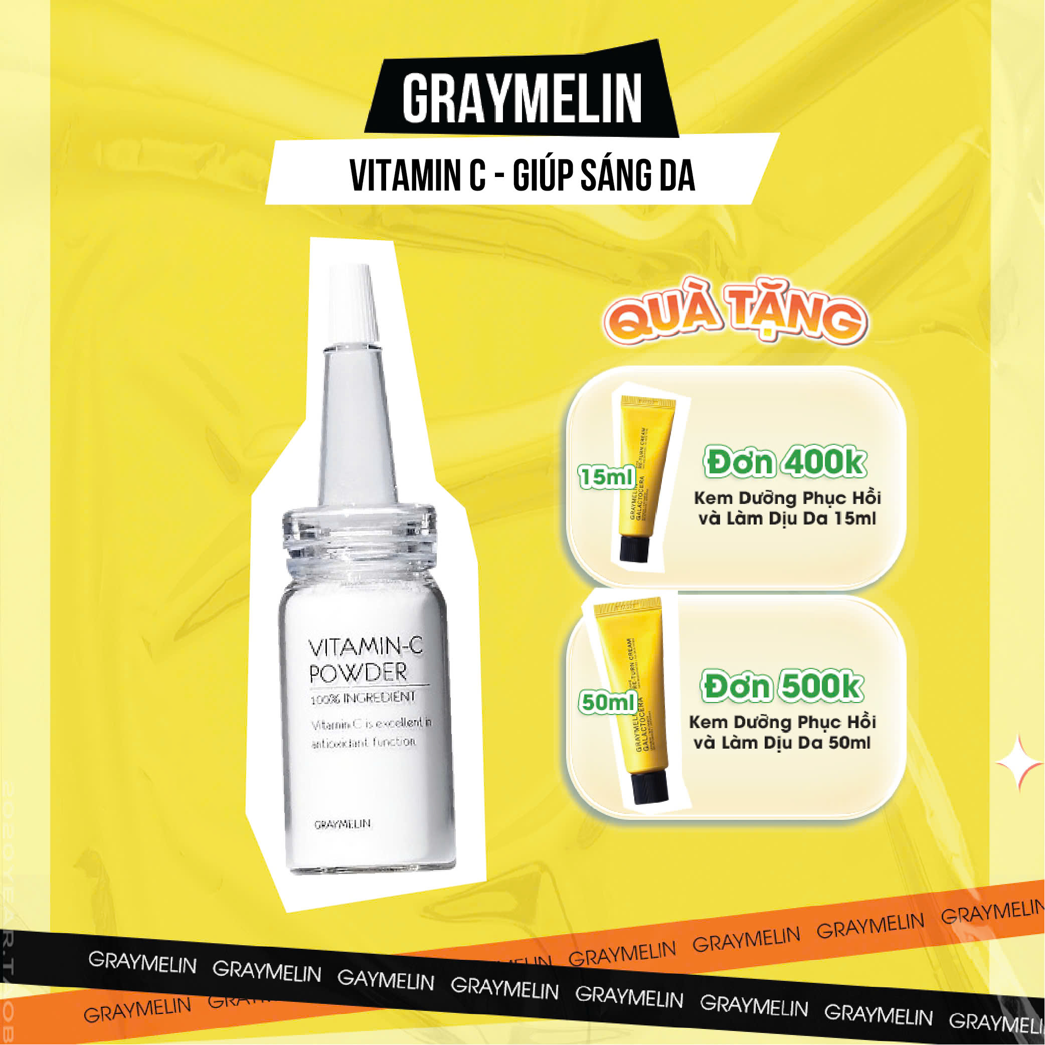 Bột Vitamin C Graymelin Vitamin C Powder 12g