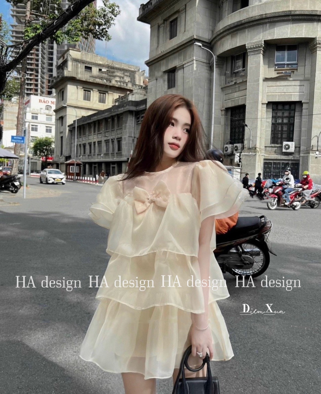Váy tơ tầng babydoll siu iu, form suông nữ tính