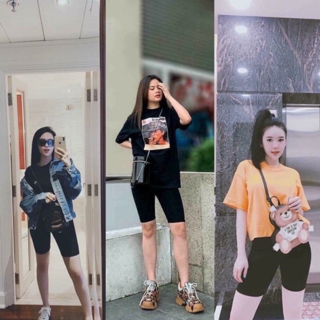 Quần legging đùi cuộn tím siêu Hot