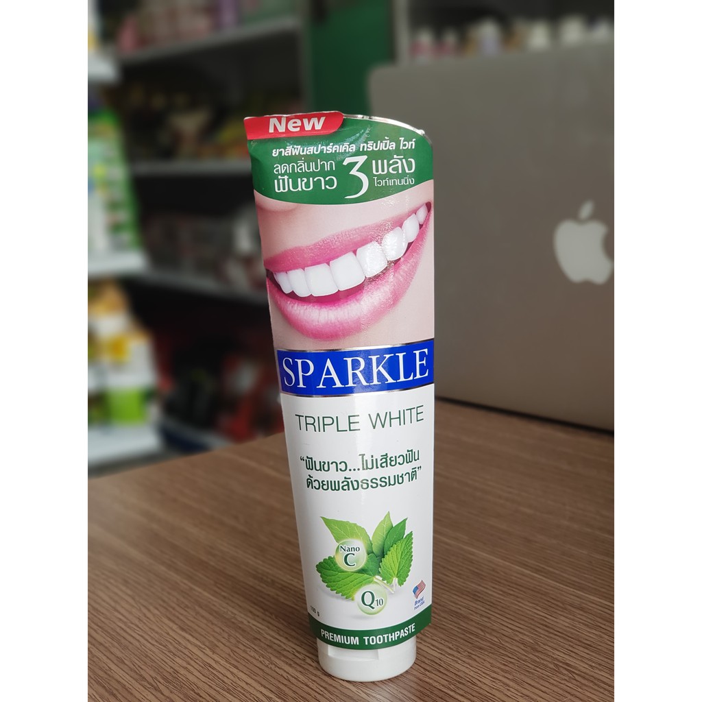 Kem đánh trắng răng, khử mùi hôi miệng Sparkle Triple White - Thái Lan
