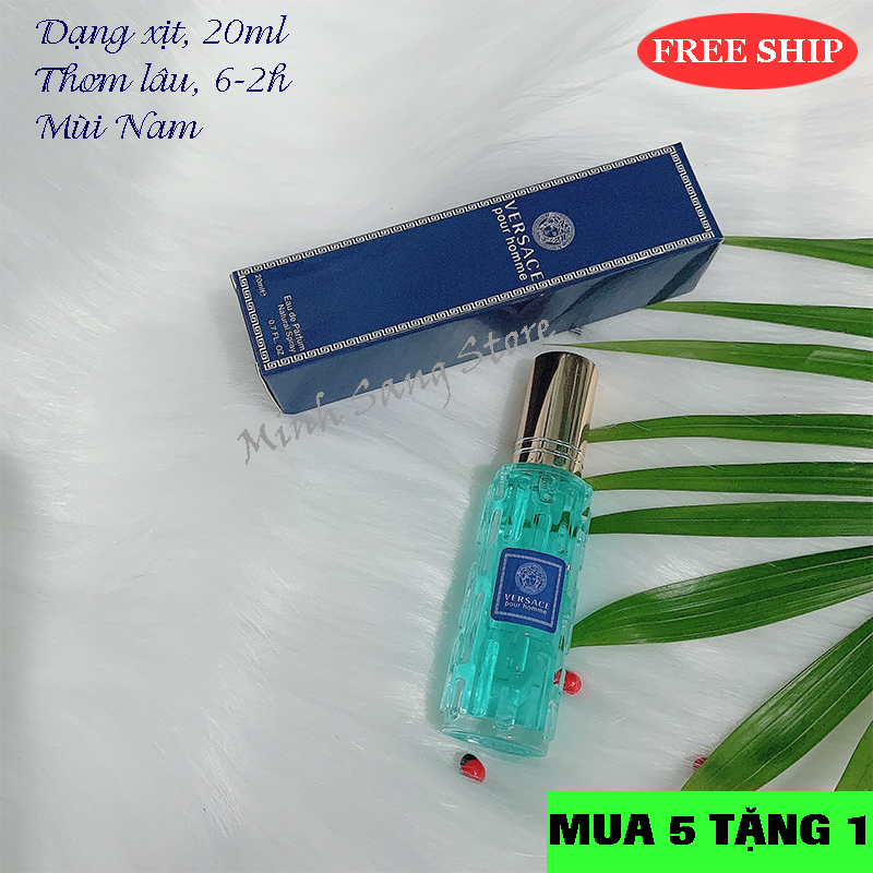 [HCM]NƯỚC HOA NAM VESACE POUR HOME 20ML LƯU HƯƠNG CỰC LÂU 6-12H