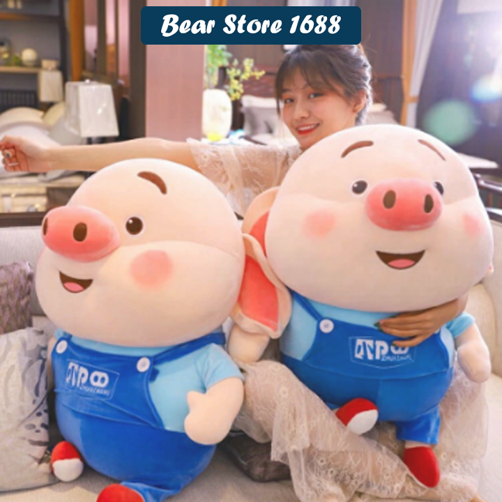 Gấu Bông Thú Nhồi Bông Gối Ôm Heo TikTok Chất Liệu Vải Nhung Bông Gòn Cao Cấp Đáng Yêu Nghộ Nghĩnh