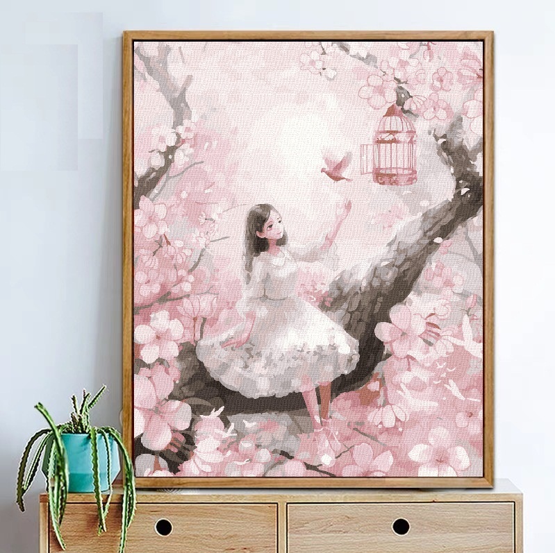 [HCM]TRANH TÔ MÀU SỐ HÓA VIOLET KHỔ 40X50 ĐÃ CĂNG KHUNG TRANH CHẤT LƯỢNG ĐẦY ĐỦ PHỤ KIỆN