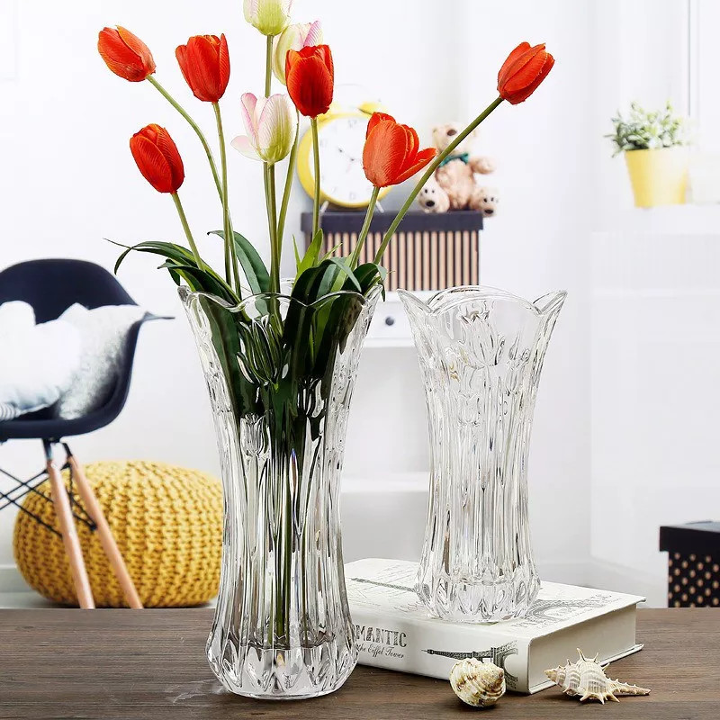 Bình cắm hoa thủy tinh cao cấp cao 25cm - bình hoa thủy tinh -lọ hoa thủy tinh - lọ cắm hoa