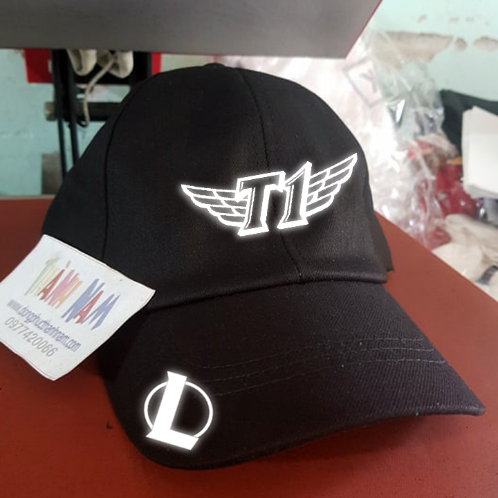 mũ phản quang liên minh huyền thoại, nón kết liên minh huyền thoại phản quang, mũ lưỡi trai league of legends phản quang T1