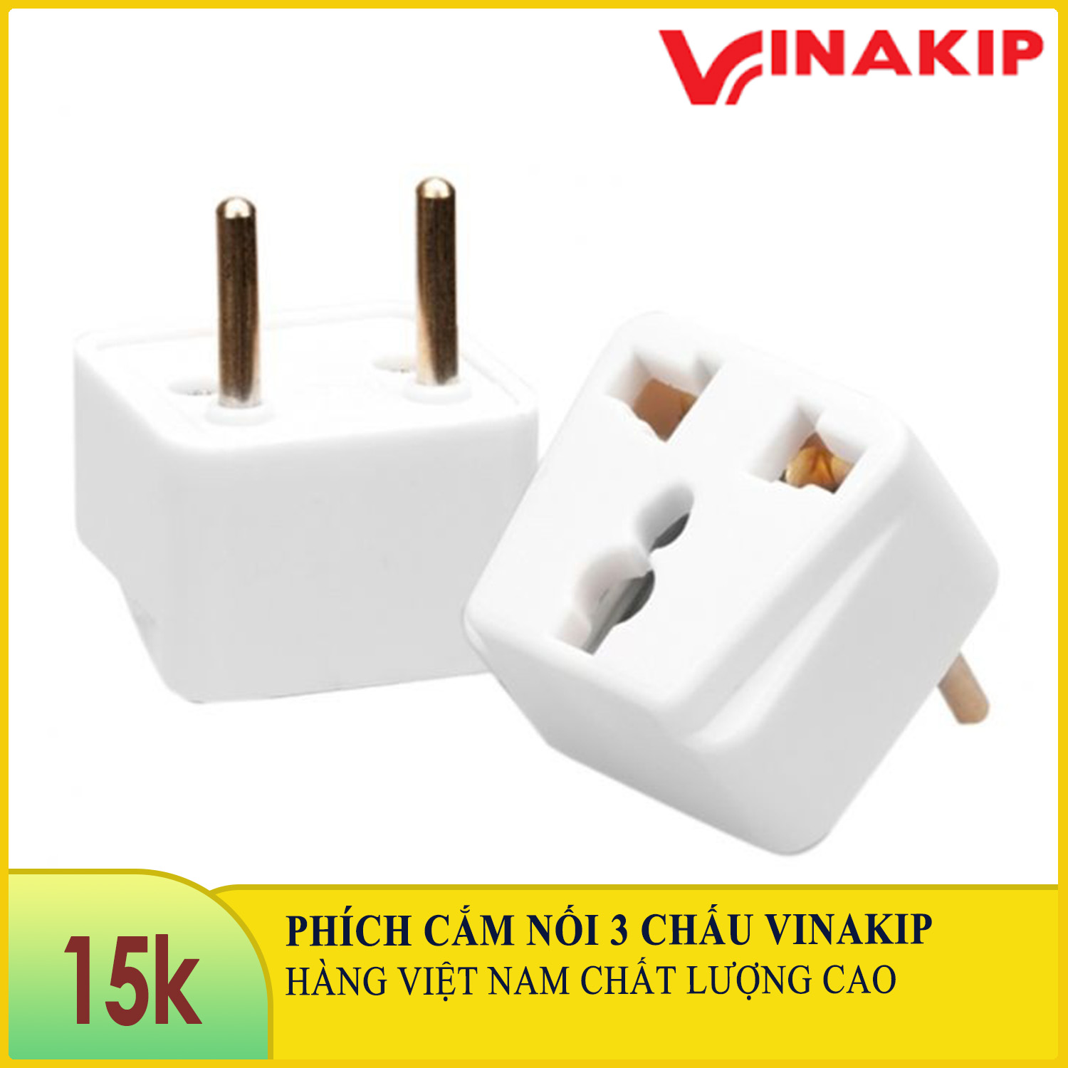 Phích cắm nối 3 chấu vinakip