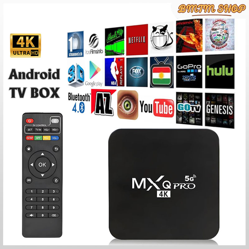 Android tv box mxq pro 4k bản 8g+128g/16g+256g tiếng việt wifi 5g android 11.1 đã cài sãn 300 kênh,youtube,chorme,facebook...vv