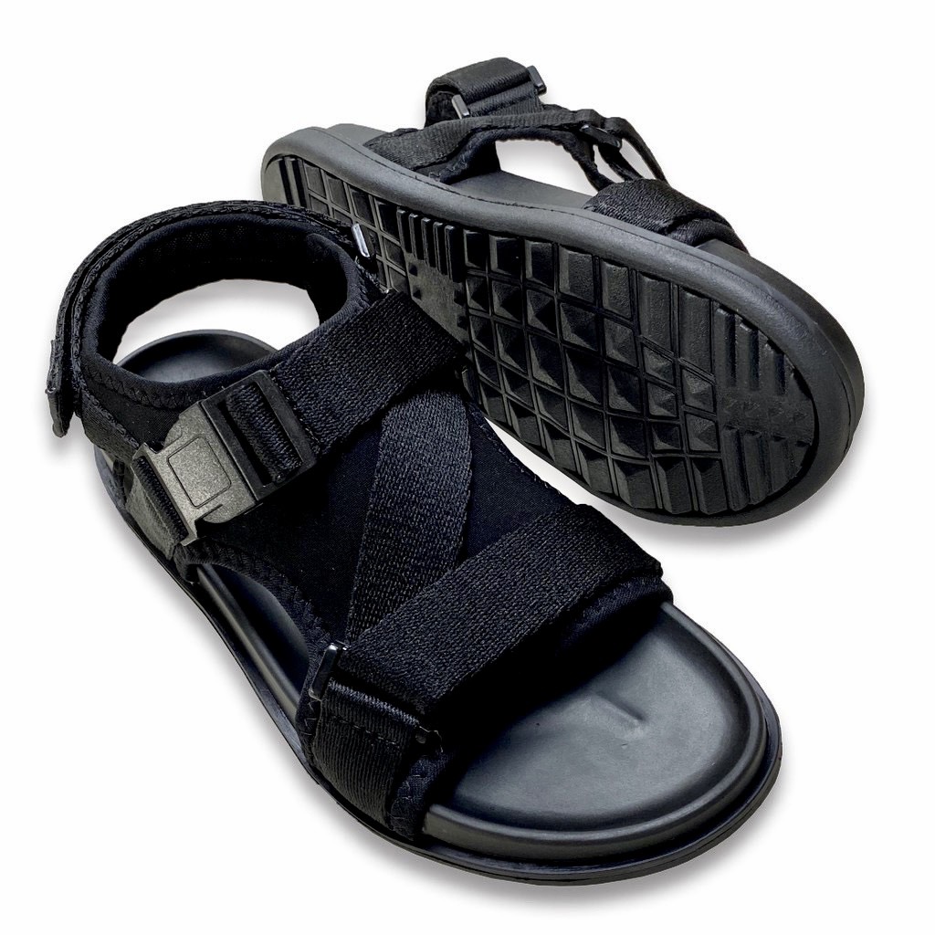 Giày sandal nam runways by aries - màu đen - amsr