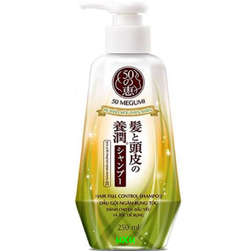 Dầu gội đầu megumi 250ml ngăn rụng tóc cho da đầu yếu và tóc dễ rụng megumi hair fall control shampoo