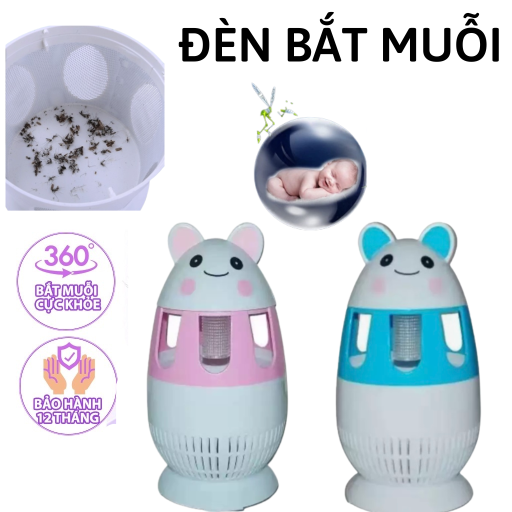 Đèn bắt muỗi côn trùng thông minh thu hút diệt côn trùng hiệu quả an toàn LED, đèn chống muỗi, den diet muoi
