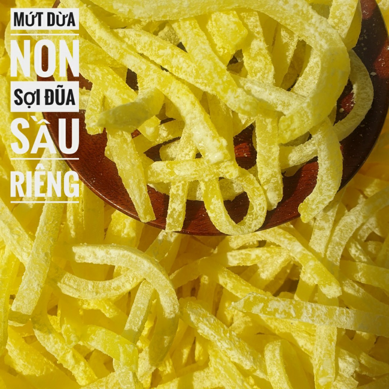 [Tết 2023] Mứt Dừa Non Thanh Điệp Sợi Đũa Vị Sầu Riêng Thơm Ngon 250g/500g/1 Kg- đồ ăn vặt-tết-bánh mứt tết