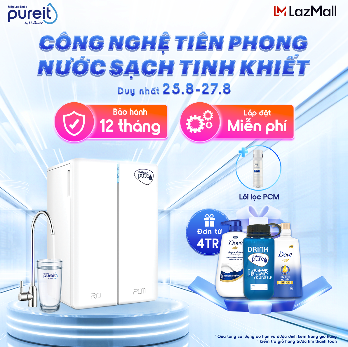 Máy lọc nước pureit tanka + lõi lọc pcm