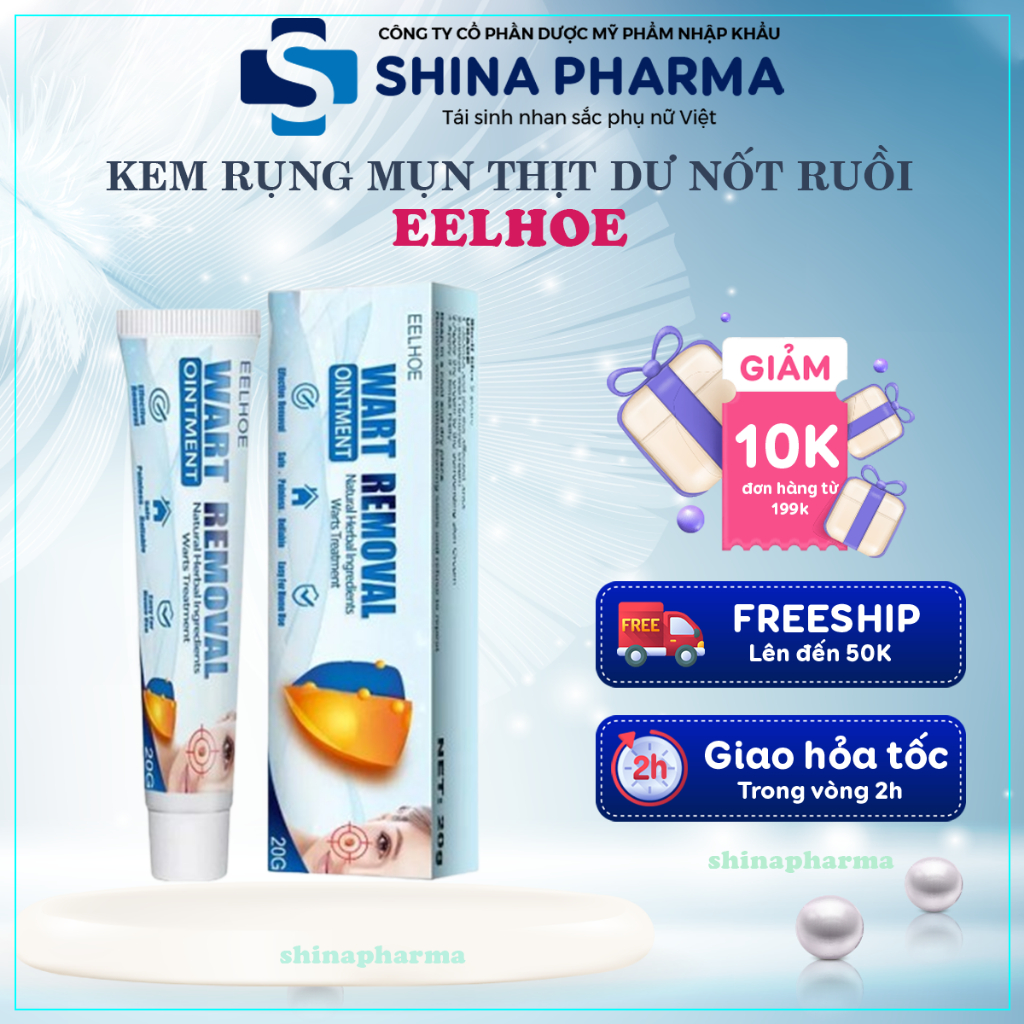 Kem Bôi Mụn Thịt Dư, Mụn Cóc, Mụn Ruồi WART REMOVAL EELHOE - Kem EELHOE WART REMOVAL Bật Gốc Còi Mụn Không Sẹo