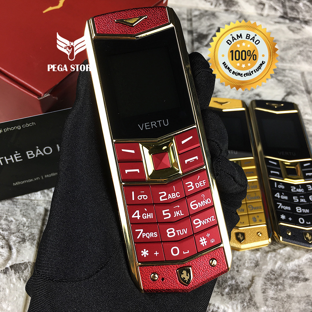 Điện thoại giá rẻ độc lạ vertu a8 lưng ngựa 2 sim bh 12t