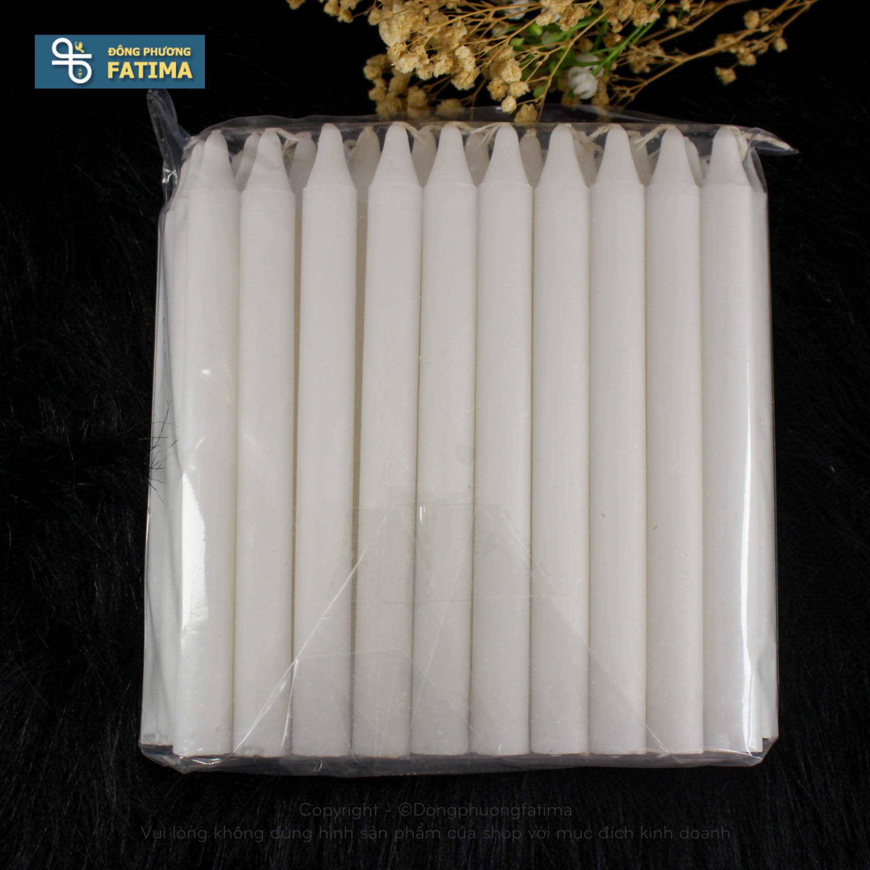 Bộ 10 cây nến ký, đèn cầy magic taper, taper candel - nến sáp đông phương fatima