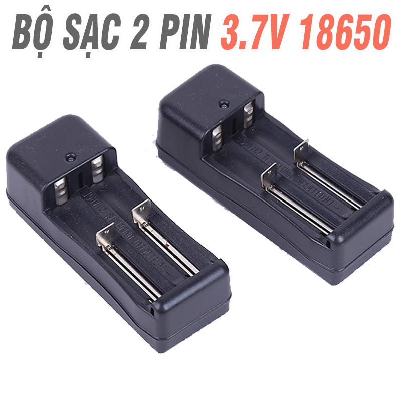Bộ sạc pin 3,7V đa năng sạc 2 pin 18650 /16340 /14500 dùng nguồn 110v-240v (không kèm pin)