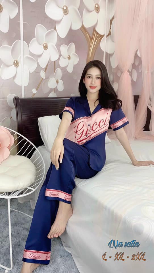 Bộ pijama lụa satin cao cấp -