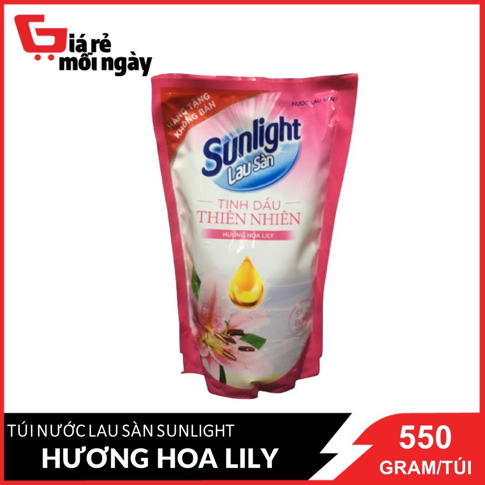 Túi nước lau sàn Sunlight lau sàn hương hoa Lily Túi 550g