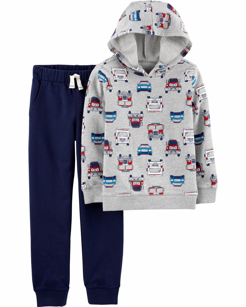 THANH LÝ HÀNG LẺ SIZE - set bộ hoodie bé trai họa tiết xe cứu hỏa Carter's hàng VN xuất xịn rất đẹp cho bé 0-17kg