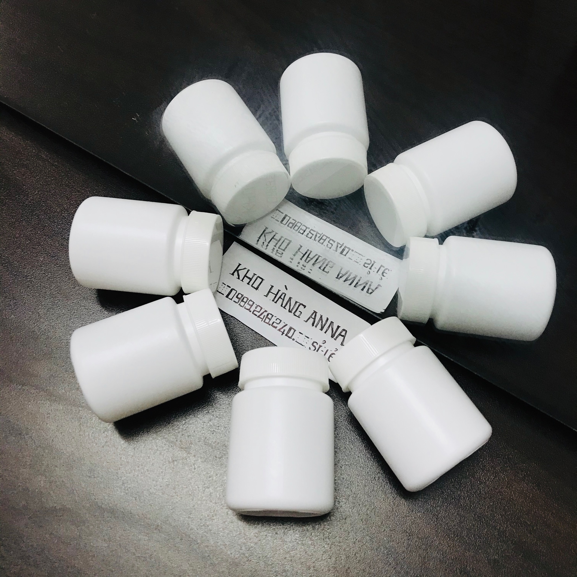 20 hủ nhựa trắng đục - 20 hủ nhựa nắp vặn / nắp garanti - hủ nhựa 50gr /100gr - chai hủ đựng bột , đựng viên , đựng dung dịch