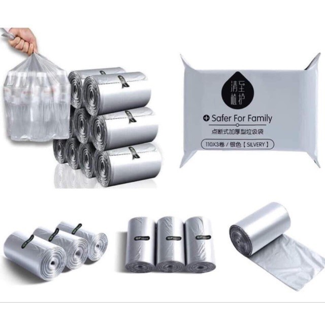 Combo 3 cuộn túi đựng rác tự phân hủy siêu dai