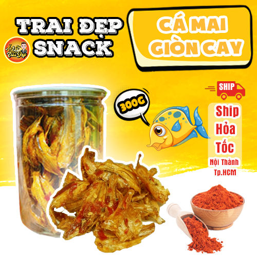 Cá mai giòn 300g - trai đẹp snack