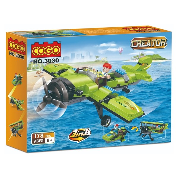 Cogo - 3030 mô hình máy bay biến đổi 3in1