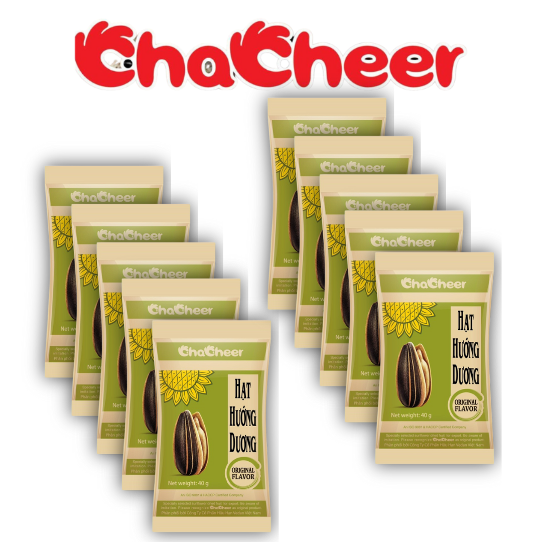  Combo 10 Gói Hạt Hướng Dương CHACHEER Nguyên Vị 40g 