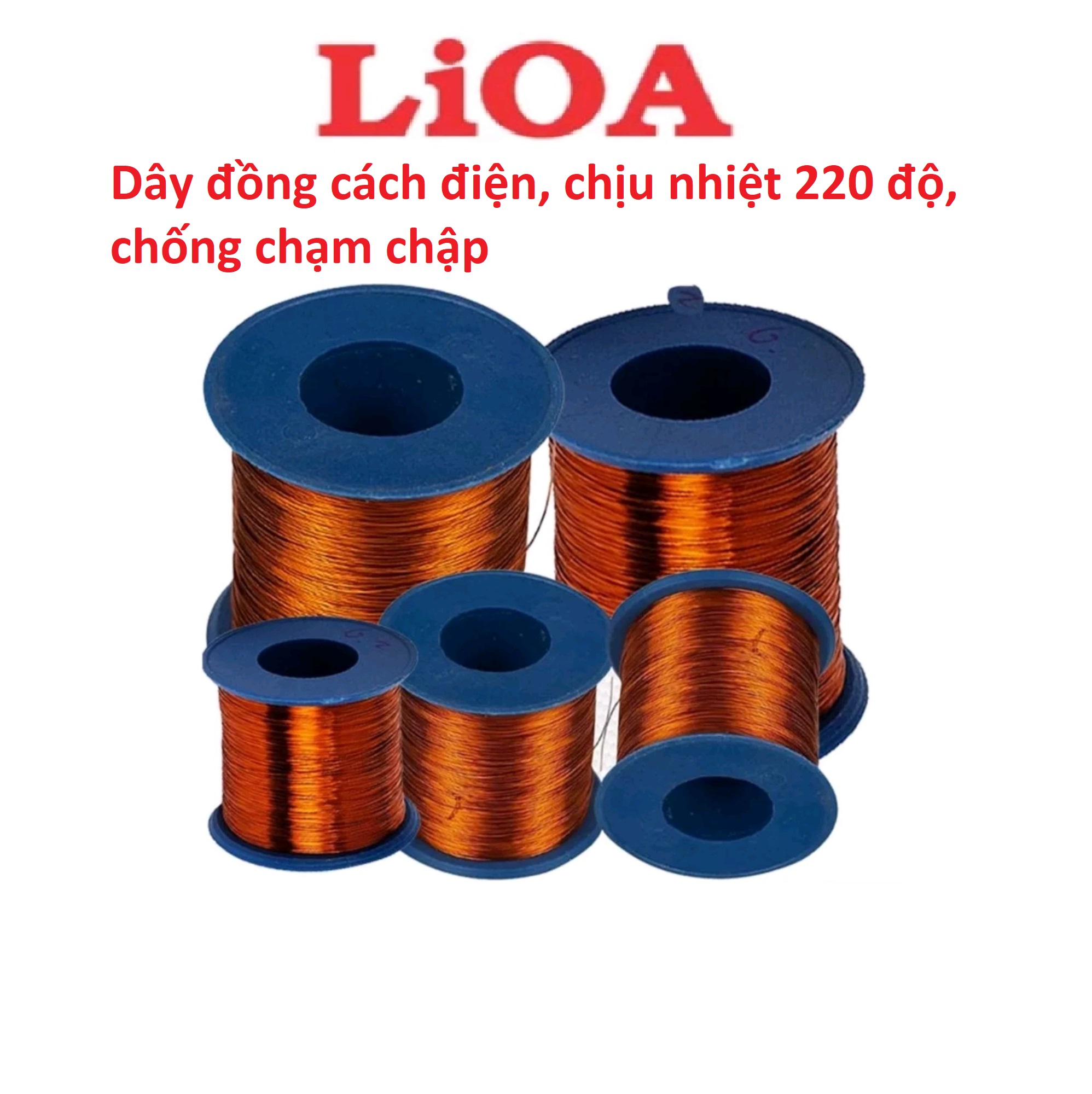  Dây đồng 100% không pha tạp dùng quấn biến áp động cơ từ nhỏ đến lớn 0.3mm - 2.5mm. Dây đồng tráng men cách điện 