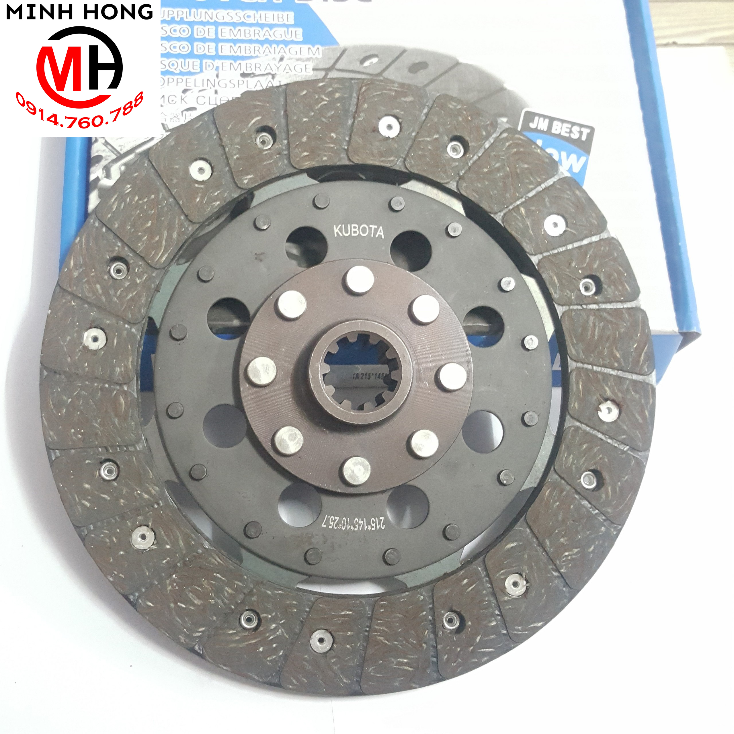 Lá bố côn ( Ampida) máy cày kubota L02 ( Kubota L02 Iseki Yanmar Hino Mitsubishi) (215x10Rx25.7)