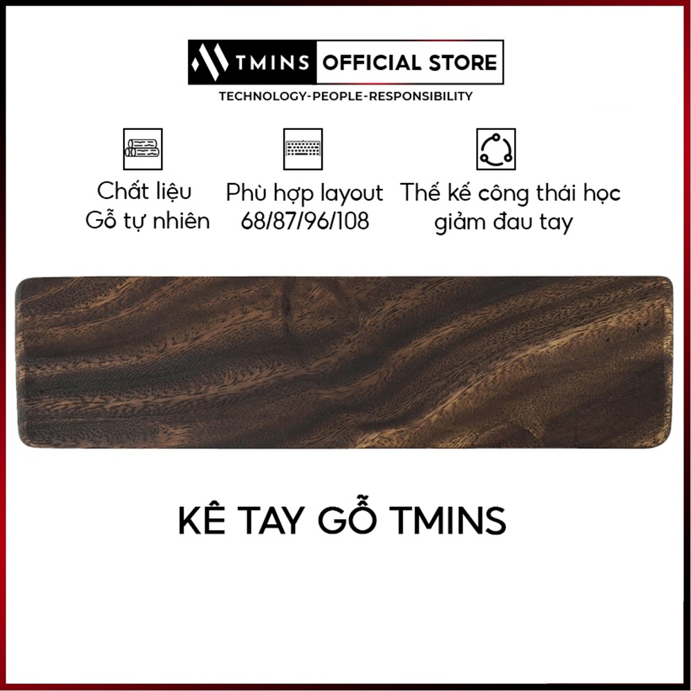 Kê tay gỗ cao cấp dành cho bàn phím cơ ( Vẫn gỗ tự nhiên )