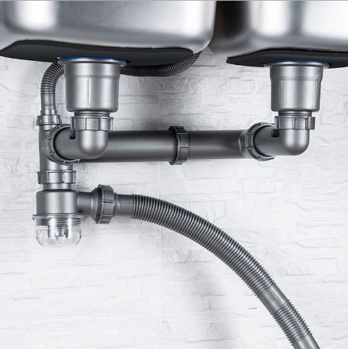 [HÀNG LOẠI I ] Bộ Xiphong Thoát Nước Chậu Rửa Chén Bát [HIỆN ĐẠI] ỐNG THOÁT CỨNG, SIÊU TO, Lắp Đảo 2 Chiều Trái Phải Loại Có 1 Chống Tràn, Ngăn Mùi, Chịu Nhiệt Độ Cao -  Tặng Kèm Van Thải Máy Lọc Nước RO
