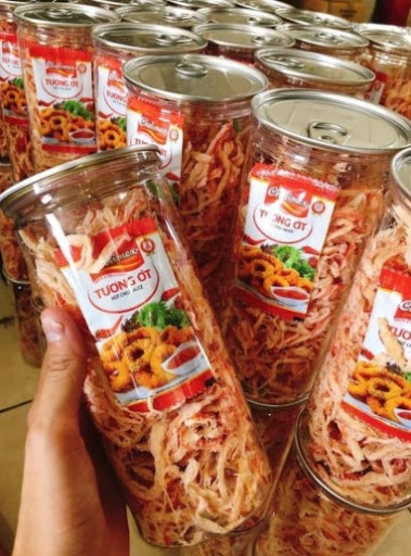 [HCM][SIÊU NGON] Mực xé sợi hấp nước dừa Hủ 300gr Mực sấy hấp dừa Khô mực xé sợi tẩm nước cốt dừa siêu ngon hấp dẫn Mực xé sợi