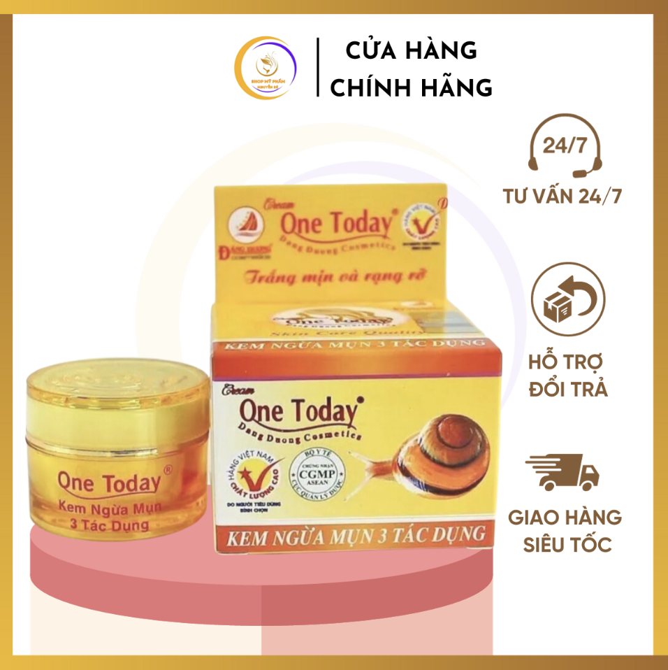 Kem ngừa mụn 3 tác dụng one today 8gr