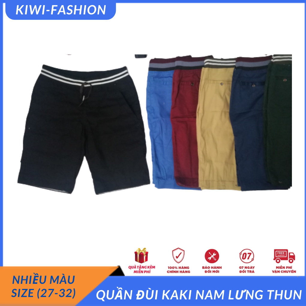COMBO 3 QUẦN SHORT KAKI LƯNG THUN NHIỀU MÀU NHIỀU SIZE 27-32