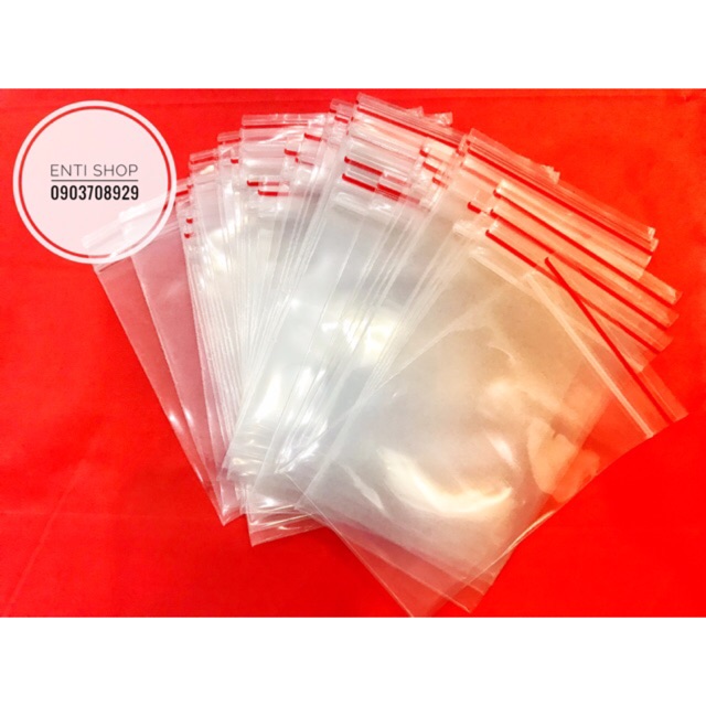 100 gr túi zipper trong viền đỏ/ Túi zip trong, chất lượng đảm bảo an toàn đến sức khỏe người sử dụng, cam kết hàng đúng mô tả