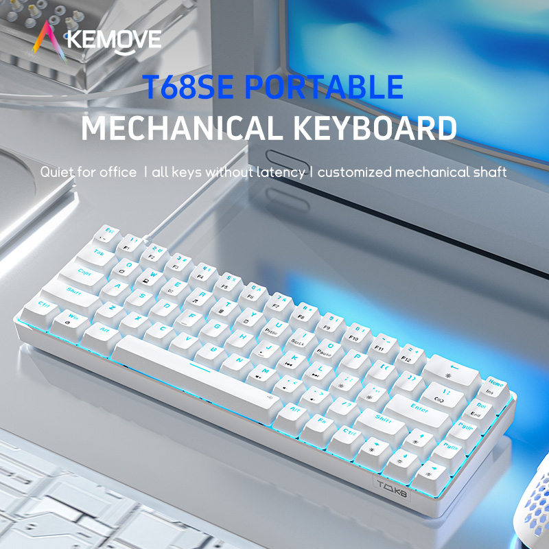 KEMOVE T68se Có Dây Mini Chống Bóng 65% Cơ Khí Bàn phím chơi game Cho Windows Và Mac OS