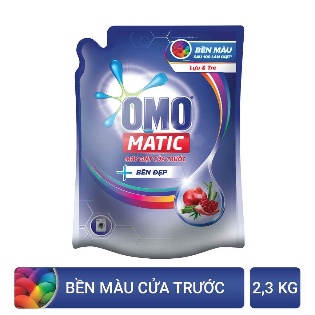 [MỚI] Nước giặt Omo Matic Xanh Bền Màu túi cho cửa trước 2.3kg túi Bách Hóa Giá Sỉ Tiến Dũng