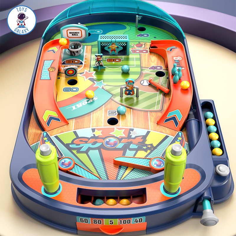 Đồ chơi máy bắn bóng pinball mô hình sân chơi thể thao đa năng bóng đá, bóng rổ, golf, bóng chày, bowling mbb-zy2008