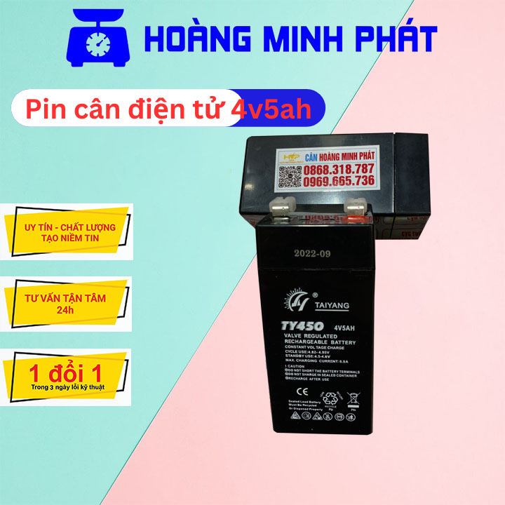 Pin cân điện tử, ắc quy 4v 5ah, bình ắc quy khô