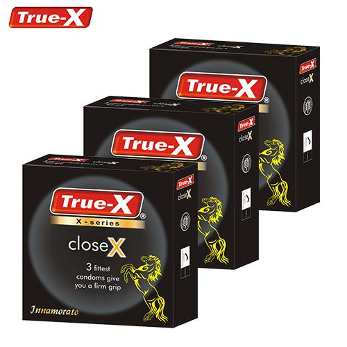 Combo 3 hộp Bao cao su size nhỏ True-X CloseX - Ôm sát không lo tuột bao 9 chiếc