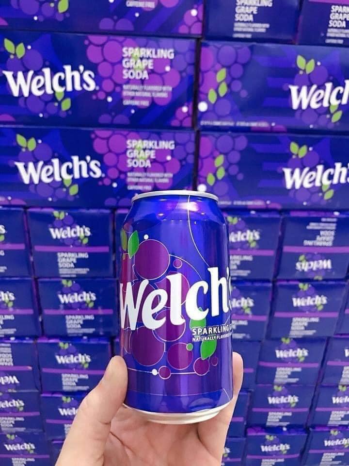 Nước soda nho Welch's lốc 12 lon của Mỹ