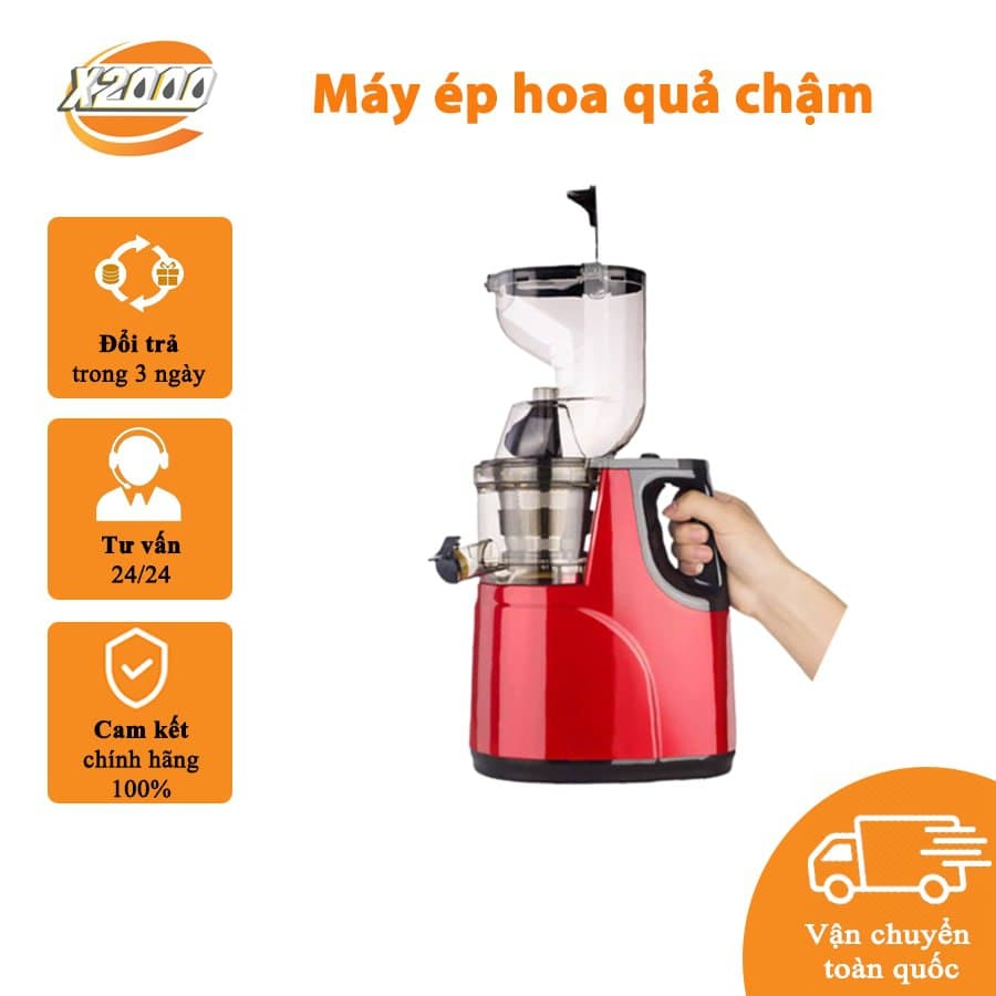 Máy ép hoa quả chậm X2000 đa năng, máy sinh tố xay hoa quả, rau củ, các loại hạt tiện dụng công suất lớn.