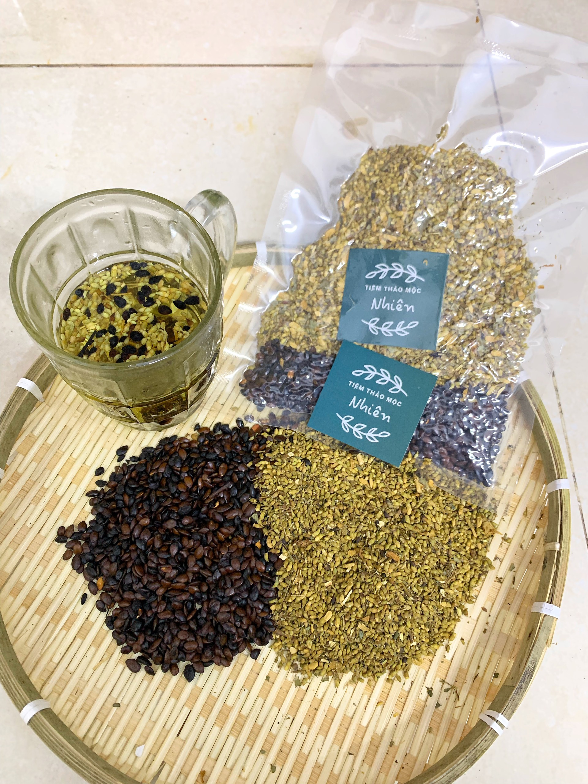 Trà an thần ngủ ngon, ổn định huyết áp hoa hòe táo nhân - túi 100g hút chân không