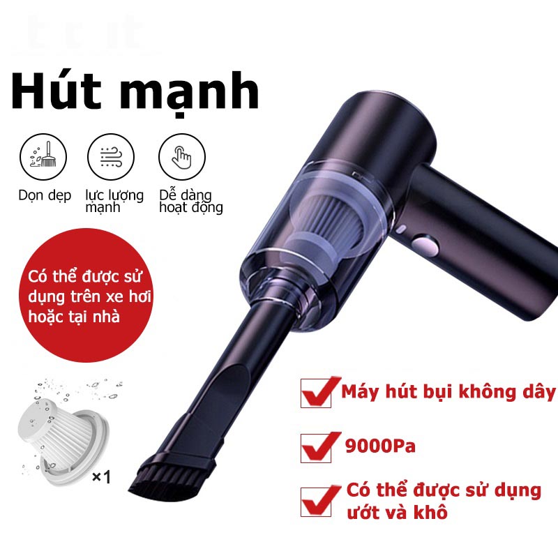 Máy hút bụi cầm tay không dây siêu mini lực hút cực mạnh , máy hút bụi ôtô – máy hút bụi máy tính không dây cao cấp