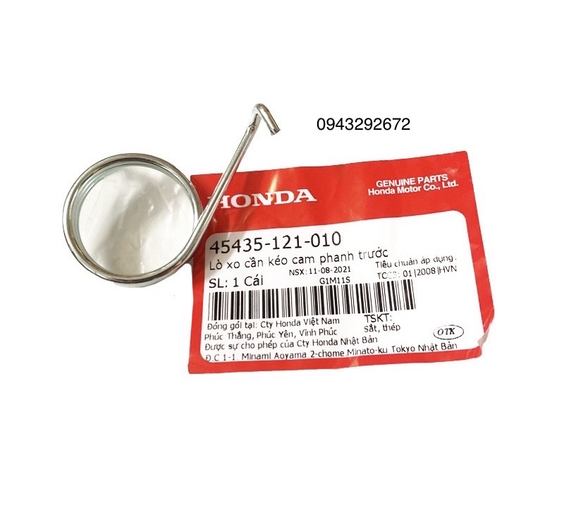Lò xo bát phanh trước honda